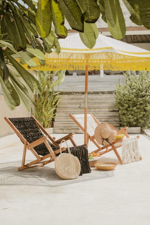 Handgeknoopte parasol Lemon tree