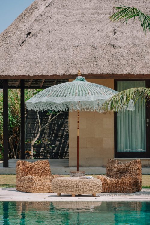 Bali parasol - Macrame - Olive - 250cm