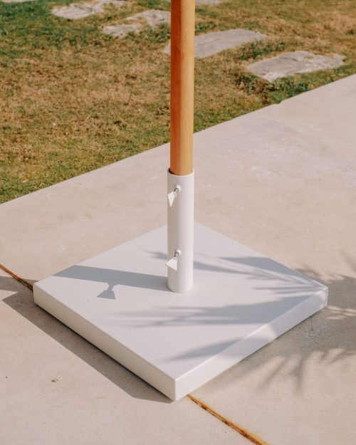 Parasol base powder coated - 45 kilo - Pearl white -