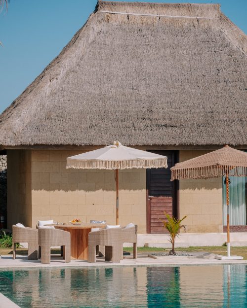 Canvas parasol - Fringe - crème 250cm