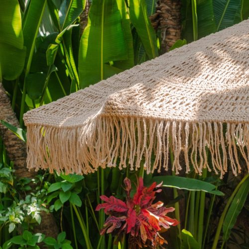 Handgeknoopte parasol - Jute - 250cm