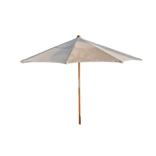 Handgeknoopte parasol -Pacific creme- 250 cm